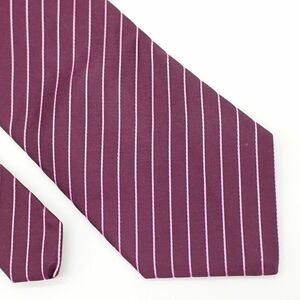 Dormeuil Paris Purple‎ Pink Striped Woven Silk Tie